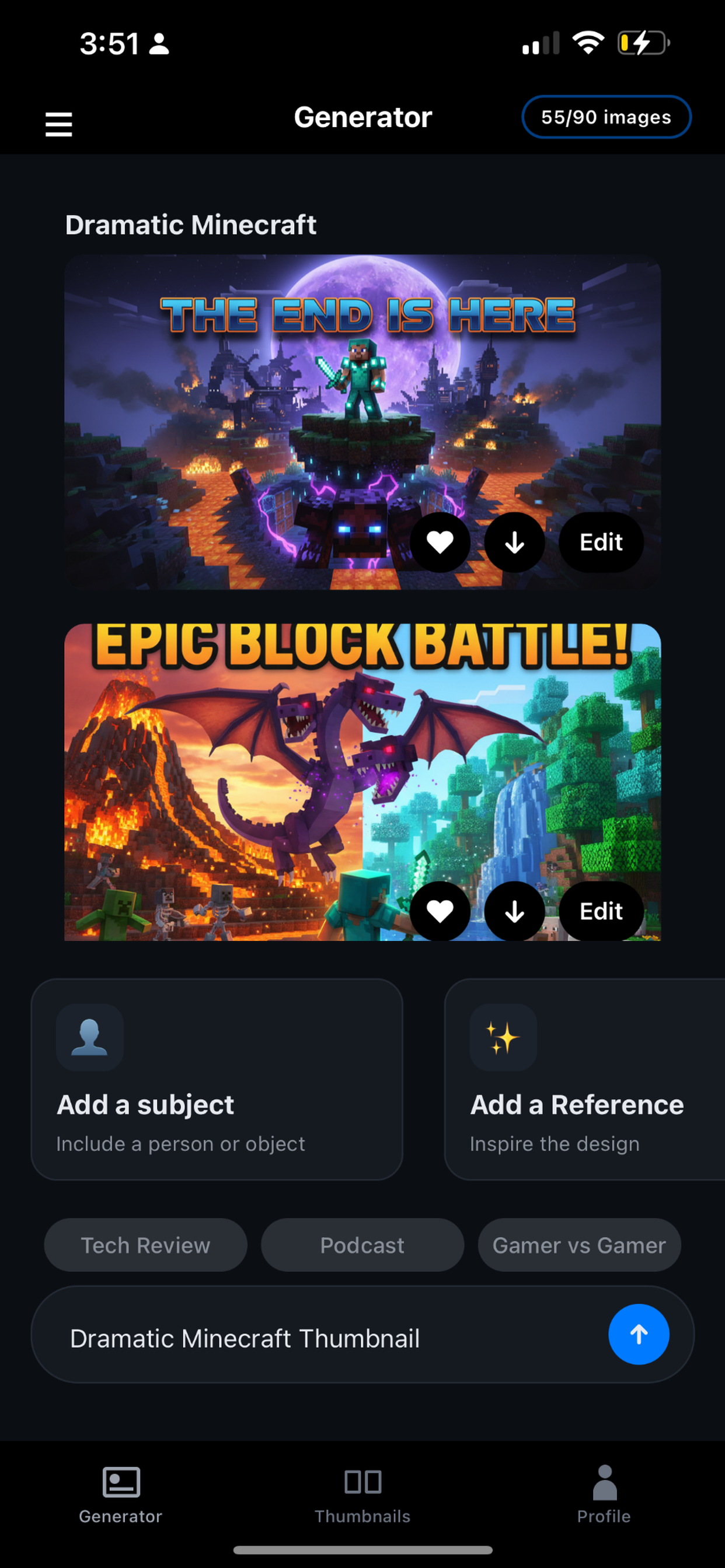 Gaming Thumbnail Example